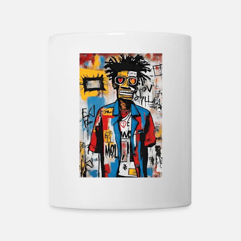 Portrait Pop Urbain - Style Graffiti - Mug blanc - blanc