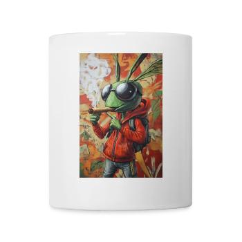 Graffiti-Bug im Hoodie - Tasse - Weiß - Vorne