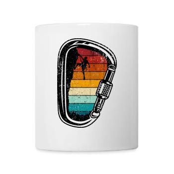 Regenbogen-Klettersilhouette - Tasse - Weiß - Vorne