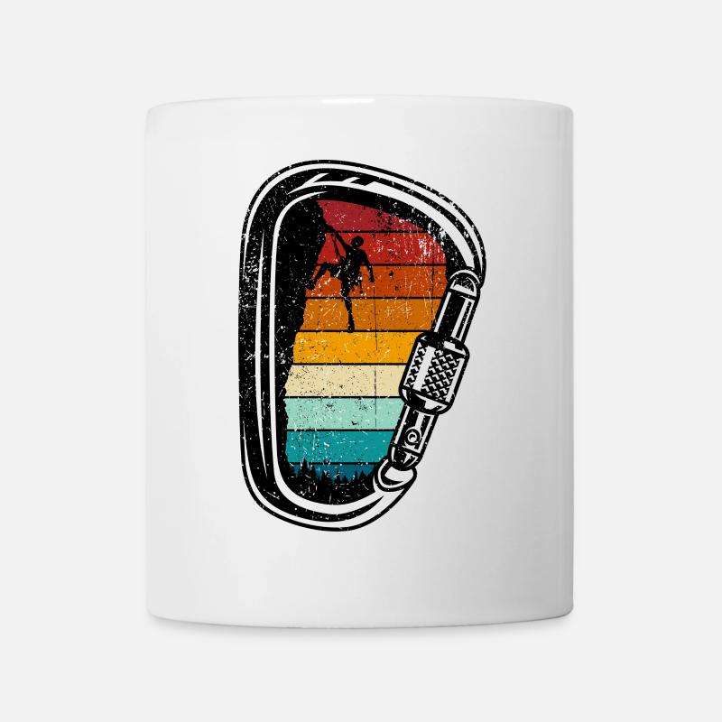 Regnbåge klättra silhuett - Mugg - vit