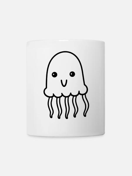 Qualle - Tasse - Weiß