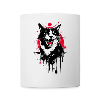 Cat Wildcat Street Art - Mug - white - Front