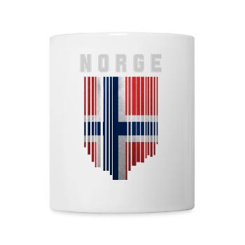 Norwegische Flagge, Norwegischer Stolz - Tasse - Weiß - Vorne