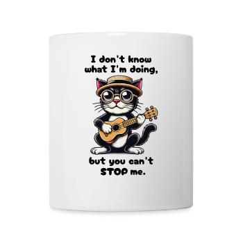 Ich Weiß Nicht, Was Ich Tue - Lustige Katze - Tasse - Weiß - Vorne