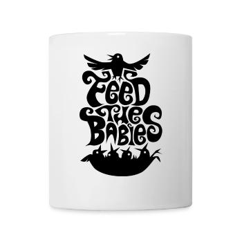 feed the Babies ! Futter Totem Vogel Nest sixties - Tasse - Weiß - Vorne