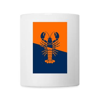 Affiche Homard bleu orangé - Mug blanc - blanc - Devant