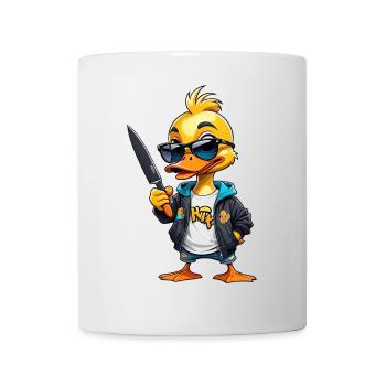 SSW33 Knife Duck with Hoodie Jacket - Mug - white - Front