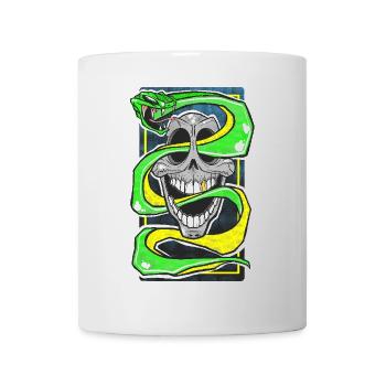 Skull & Snake Neon Edition - Tasse - Weiß - Vorne