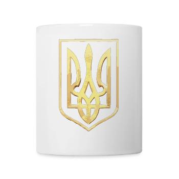 Armoiries de l’Ukraine Cadeau ukrainien Trysub Trident - Mug blanc - blanc - Devant