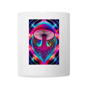 Champignon psychédélique - Mug blanc - blanc - Devant