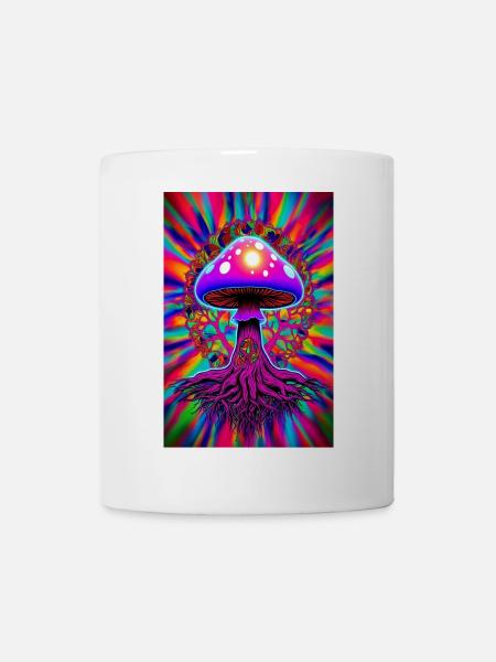 Psychedelischer Pilz - Tasse - Weiß