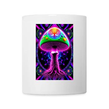 Champignon psychédélique - Mug blanc - blanc - Devant