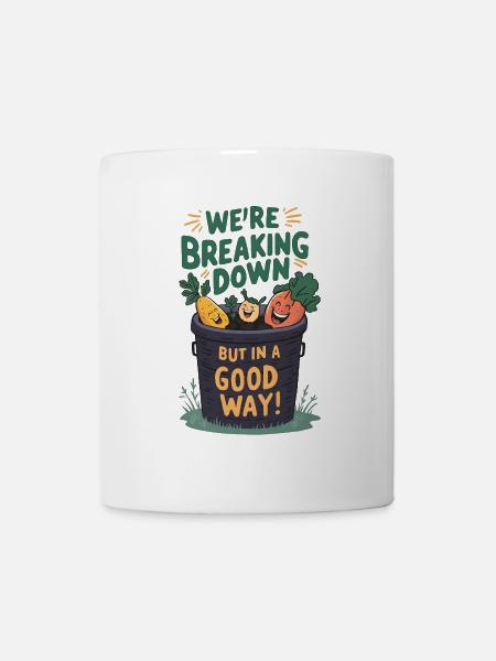 Breaking Down Compost - Mug - white