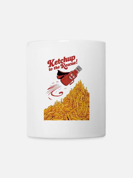 Le ketchup à la rescousse - Mug blanc - blanc
