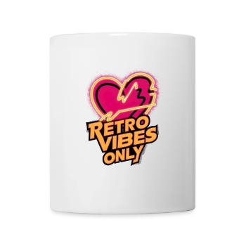 Neon Heart - Retro Vibes Only - Mug - white - Front