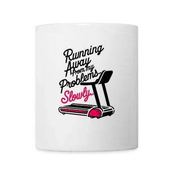 Running from Problems - Slowly - Tasse - Weiß - Vorne