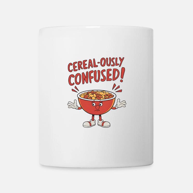 Confusion entre les céréales et les céréales - Mug blanc - blanc