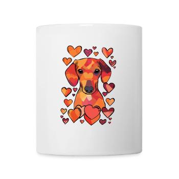 Dachshund Valentine's Day - Mug - white - Front