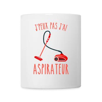 J peux pas j ai aspirateur - Mug blanc - blanc - Devant