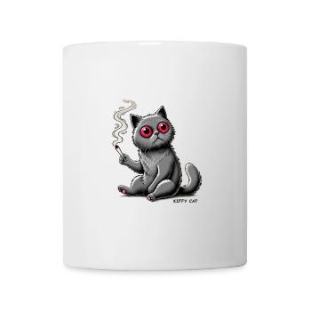 Kiffy Cat Cartoon Poster - Mug - white - Front