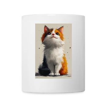 Cute Cat Illustration Poster - Mug - white - Front