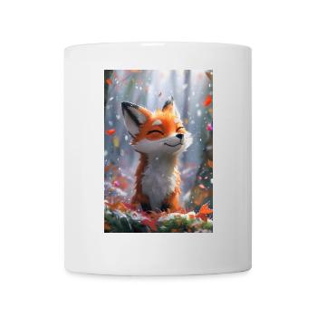 Fuchs Illustration Poster - Tasse - Weiß - Vorne
