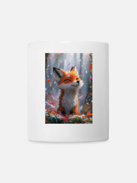 Poster Illustration de Renard - Mug blanc - blanc
