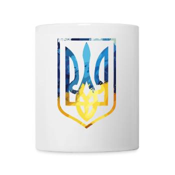 Armoiries de l’Ukraine Drapeau ukrainien Trysub Cadeau - Mug blanc - blanc - Devant