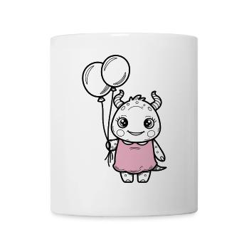 2 kleinesMonster rosa - Tasse - Weiß - Vorne