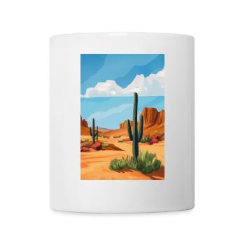 Desert Landscape Illustration Poster - Mug - white - Front