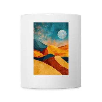 Desert Landscape Illustration Poster - Mug - white - Front