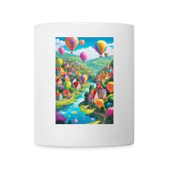 Panorama du village de ballons - Mug blanc - blanc - Devant
