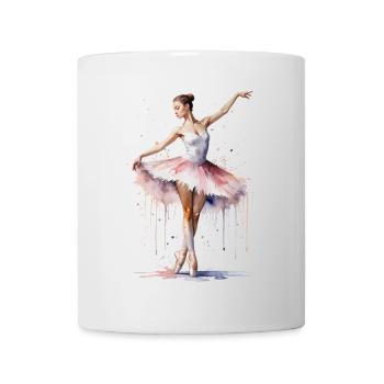 Ballerine Gracieuse - Aquarelle - Mug blanc - blanc - Devant