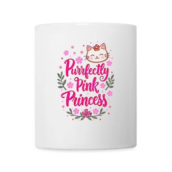 Chatte Princesse Rose Kawaii Girly - Mug blanc - blanc - Devant