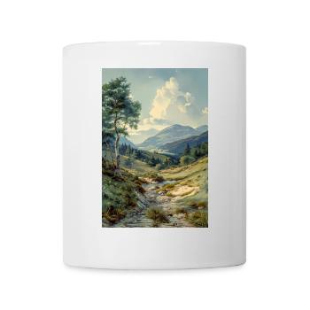 Nature Landscape Illustration Poster - Mug - white - Front