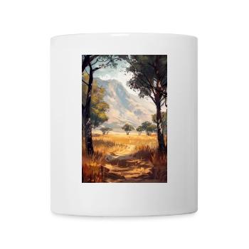 Poster Illustration Paysage de Savane - Mug blanc - blanc - Devant