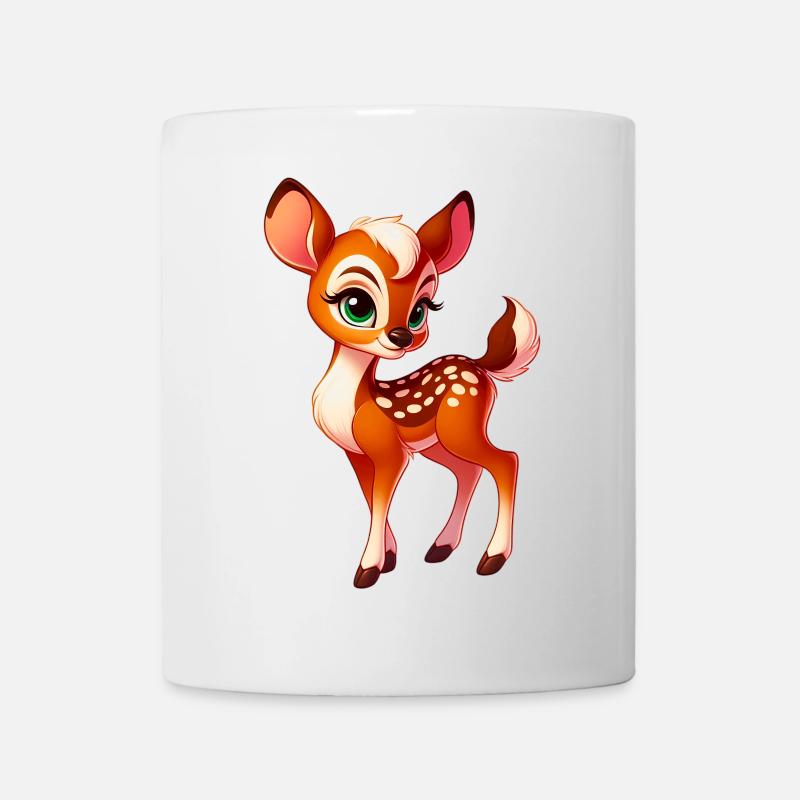 Rehbraun - Tasse - Weiß