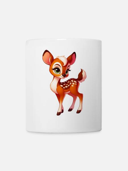 Rehbraun - Tasse - Weiß