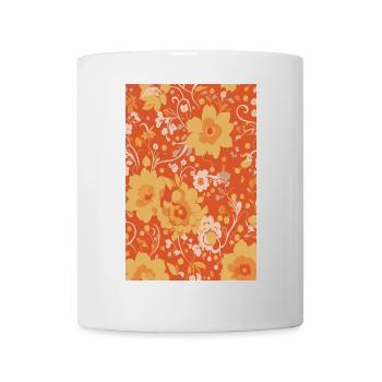 Retro Century Blossom Blumenmuster - Tasse - Weiß - Vorne