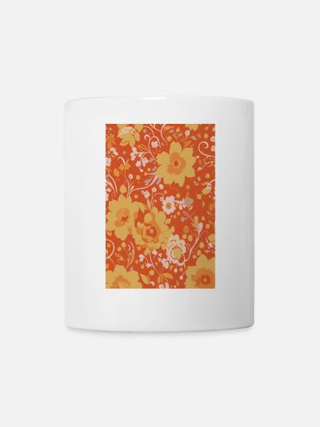Retro Century Blossom Blumenmuster - Tasse - Weiß