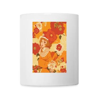 Design de demoiselle d’honneur vintage – Rétro des années 70 des années 80 - Mug blanc - blanc - Devant