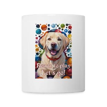 Labrador joueur dans le dressage de chien Ball Fever - Mug blanc - blanc - Devant
