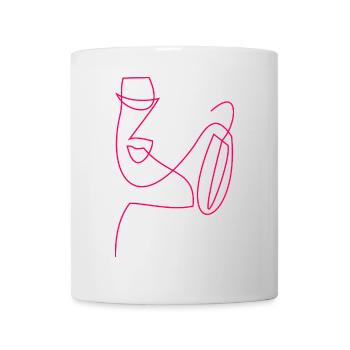 LINE ART WOMAN MINIMALISM - Mug - white - Front