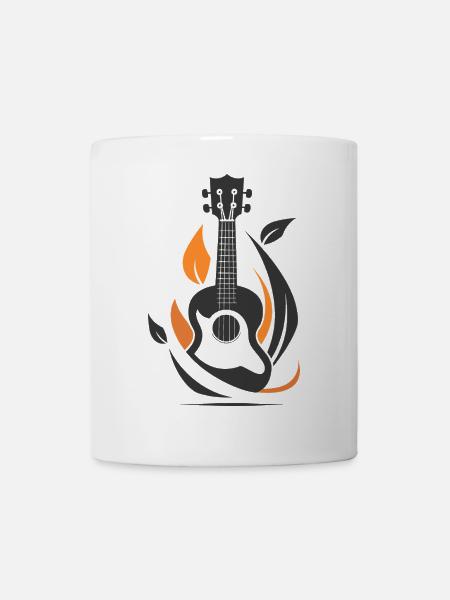Ukulele Drawing - Mug - white