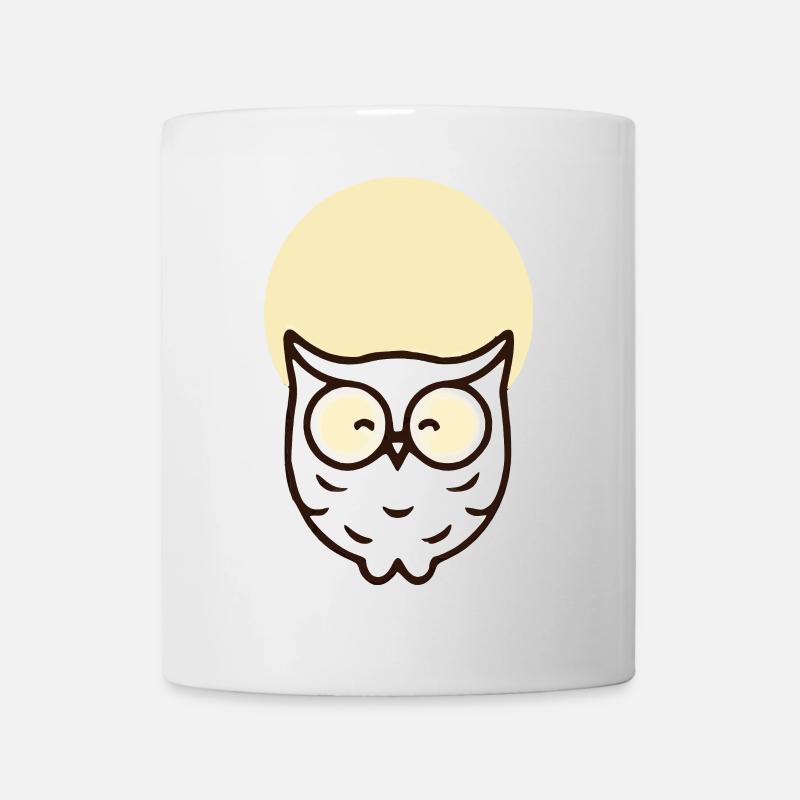 Minimalistische Eule – Schlicht & Elegant - Tasse - Weiß