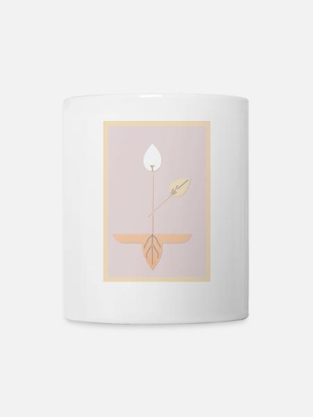 Minimalistische botanische Kunst - Tasse - Weiß