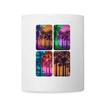Beach Plamiers Sonnenuntergang Farben - Tasse - Weiß - Vorne