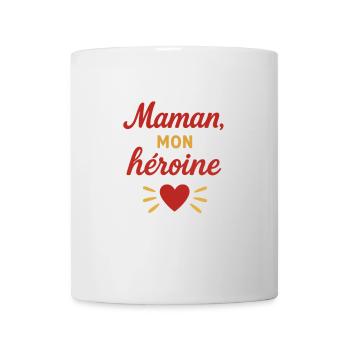 Heldin Mama Geschenk mit fürsorglichem Herzen - Tasse - Weiß - Vorne