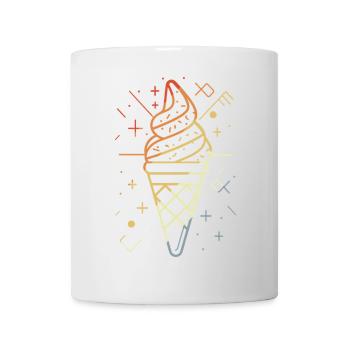 Eistüte Skizze Retro Stil - Tasse - Weiß - Vorne