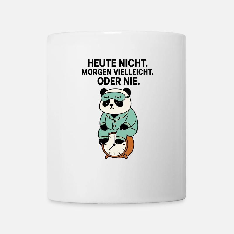 Panda en pyjama avec un réveil - Mug blanc - blanc